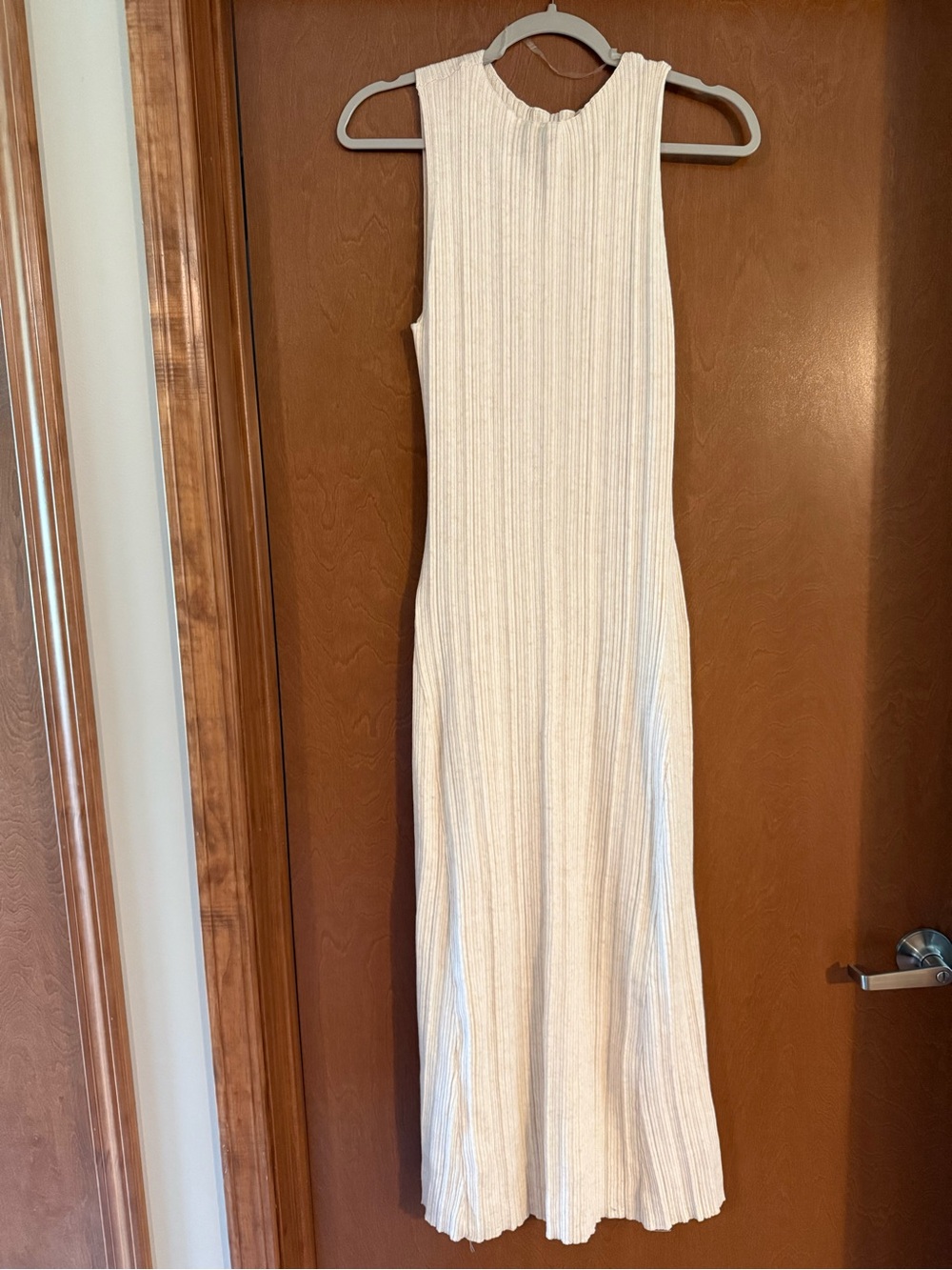 a new day Sleeveless Ribbed Maxi Dress in Ivory